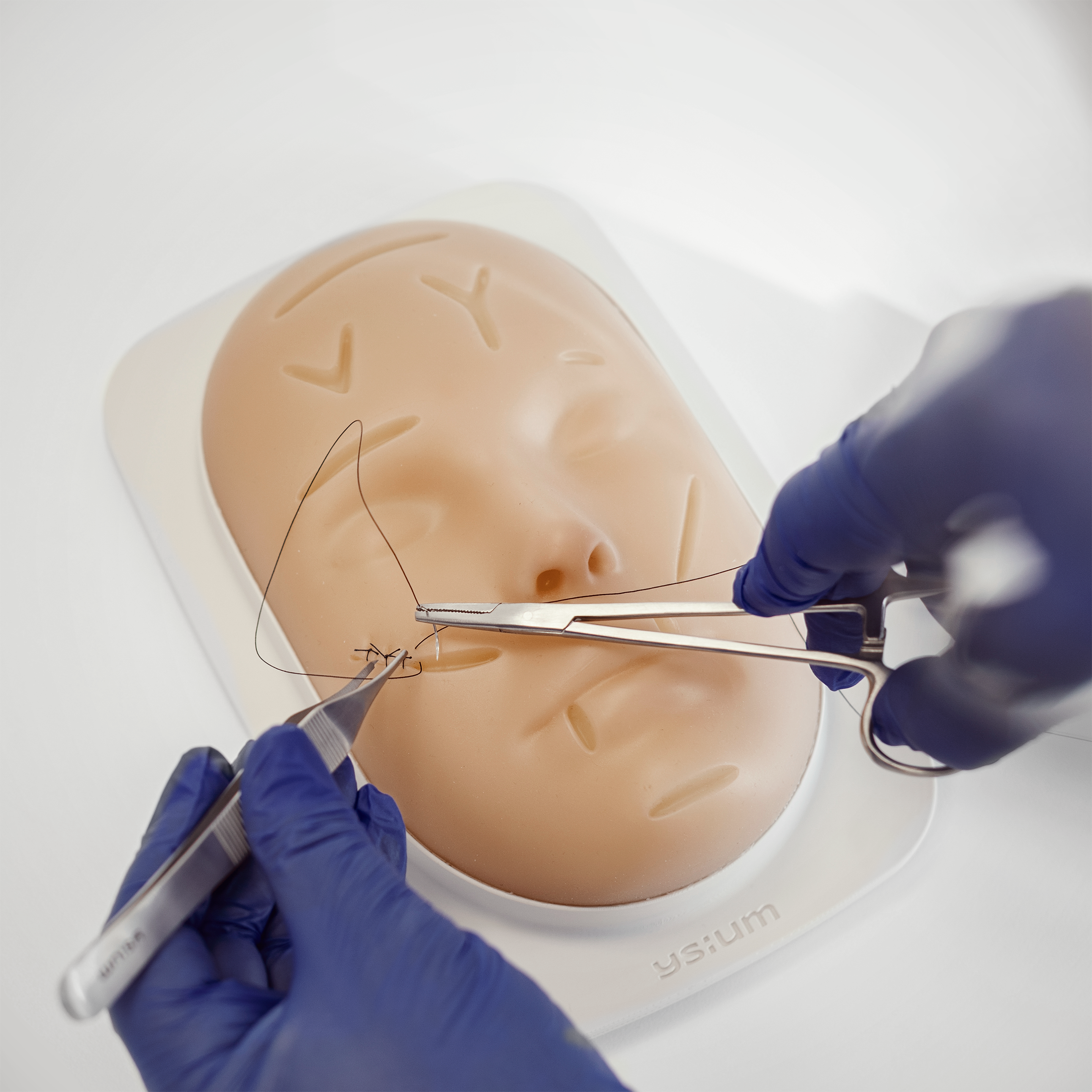 Simulador de sutura facial libre